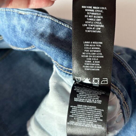 Hudson Midrise Straight Leg Blue Denim Jeans Women's Size 14 Festival Casual - Picture 12 of 12